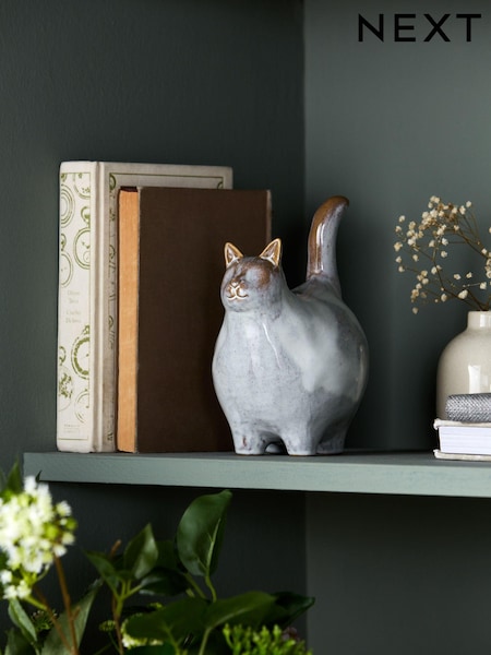 Grey Chester the Cat Ornament (D56688) | £14