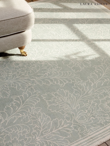 Laura Ashley Green Silchester 100% Cotton Rug (D57282) | £585 - £1,165
