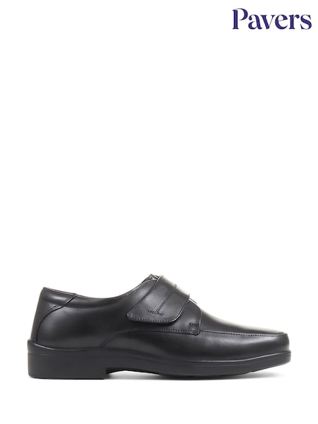 Pavers Black Monk/Touch Fastening Gents Smart Shoes (D58889) | £55