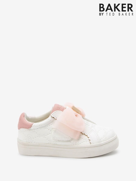 Baker by Ted Baker Girls Organza Bow Trainers (D59915) | £40
