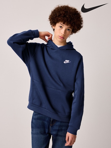 Nike Midnight Navy Club Fleece Pullover Hoodie (D60287) | £38