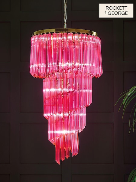 Rockett St George Pink Large Cabaret Chandelier (D61240) | £540