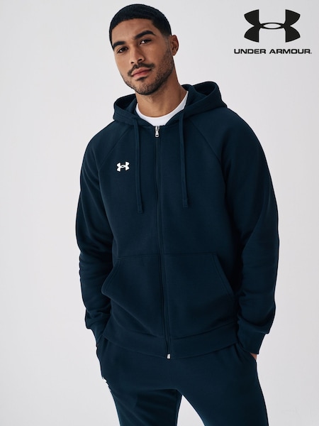 Under Armour Black Rival Fleece Zip Up Hoodie (D61909) | £60
