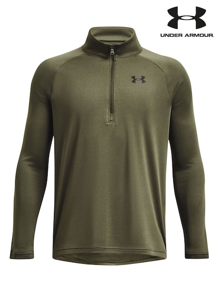 Under Armour Green Youth Tech 2.0 1/2 Zip Sweatshirt (D62397) | £33