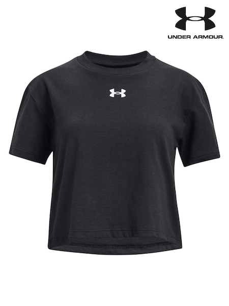 Under Armour Black Crop Sportstyle Logo Short Sleeve T-Shirt (D62461) | £25