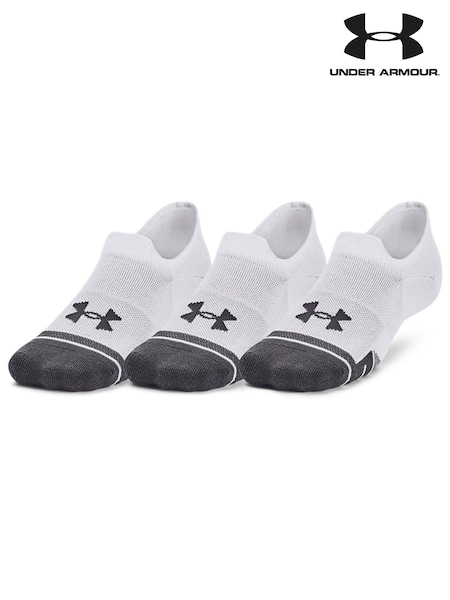 Under Armour White Performance Tech Socks 3 Pack (D62575) | £12