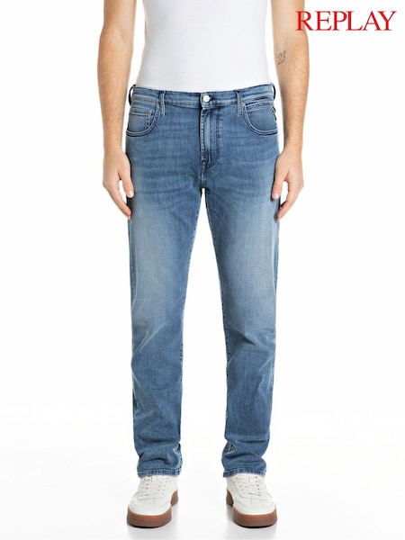 Blue - Regular Replay Replay Aideen Indigo Stretch Denim Jeans