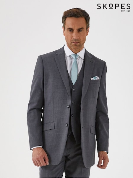 Skopes Grey Classic Fit Wool Rich Darwin Suit Jacket (D64295) | £130