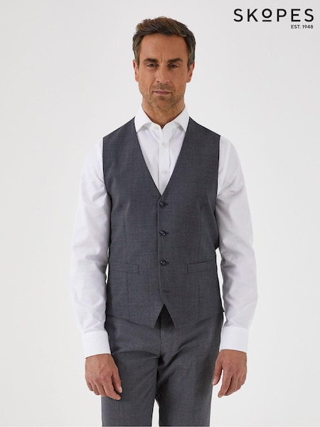 Skopes Grey Single Breasted Wool Rich Darwin Suit Waistcoat (D64316) | £59