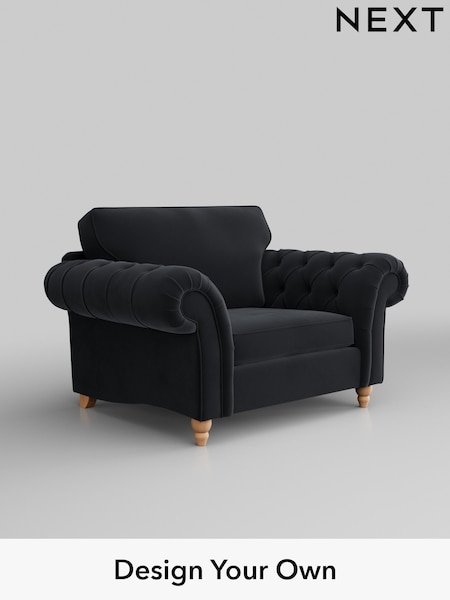 Plush Velvet Easy Clean/Charcoal Grey Gosford Highback Ii Deep Sit (D65359) | £1,175