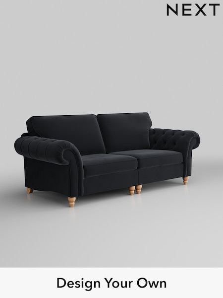 Plush Velvet Easy Clean/Charcoal Grey Gosford Highback Ii Deep Sit (D65359) | £1,725
