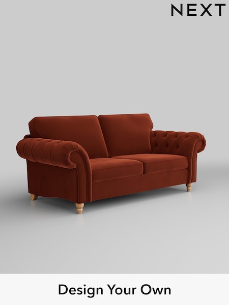 Plush Velvet Easy Clean/Ginger Orange Gosford Highback Ii Deep Sit (D65360) | £1,625