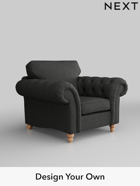Tweedy Blend Easy Clean/Charcoal Grey Gosford Highback Ii Deep Sit (D65381) | £975