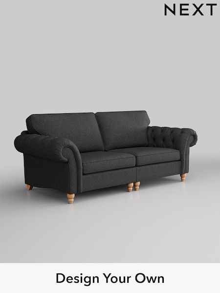 Tweedy Blend Easy Clean/Charcoal Grey Gosford Highback Ii Deep Sit (D65381) | £1,599