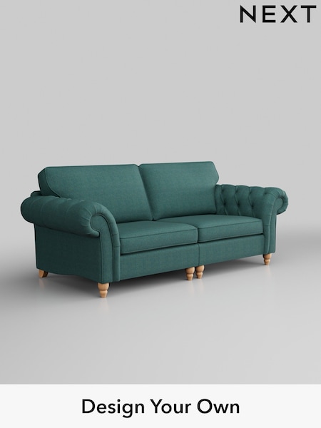 Tweedy Chenille/Dark Teal Green Gosford Highback Ii Deep Sit (D65413) | £1,599
