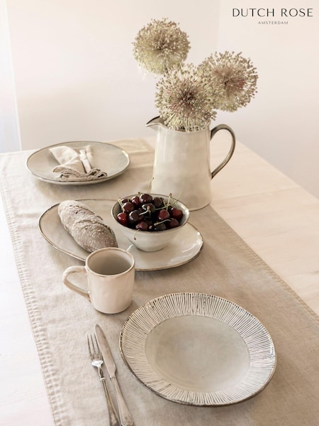Dutch Rose Cream Oval Dish 40x28cm (D65606) | £40