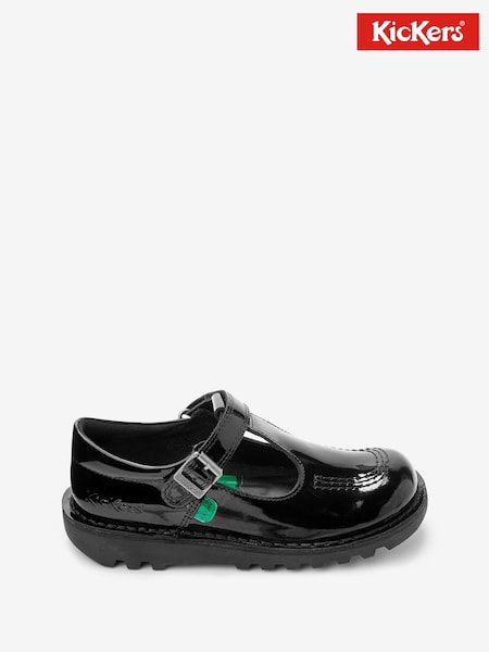 Kickers Black Junior Patent Leather Shoes (D65954) | £55