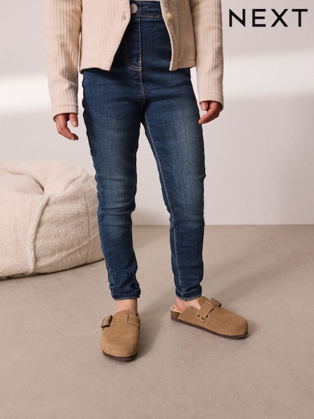Dark Blue Long Length Stretch Jeggings (3-16yrs) (D66012) | £11 - £16