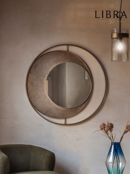 Libra Gold Concentric Circles Iron Mirror 100cm (D68389) | £425