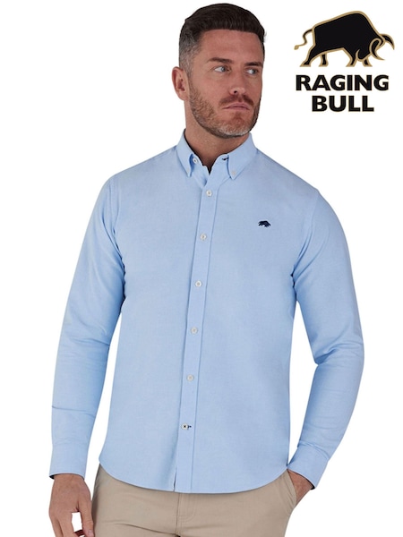 Raging Bull 100% Cotton Classic Long Sleeve Oxford Shirt (D68692) | £59 - £69