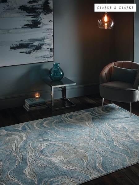 Blue Clarke & Clarke Lavico Rug (D68803) | £212 - £603