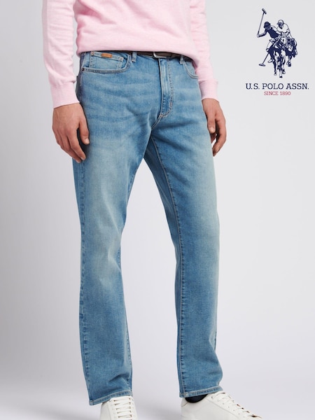 U.S. Polo Assn. Blue Mens 5 Pocket Denim Jeans (D69178) | £60
