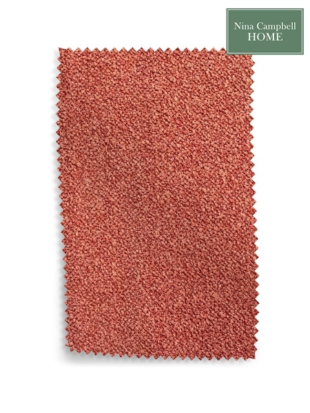 Nina Campbell Terracotta Orange Walpole Upholstery Swatch (D69202) | £0