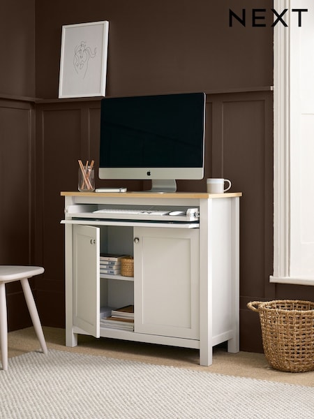 Cream Malvern Oak Effect Sideboard Desk (D70329) | £325
