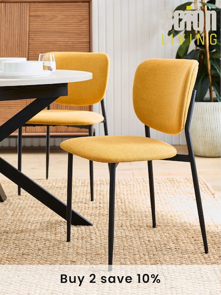 Scion Set of 2 Ochre Yellow Niksen Dining Chairs (D71454) | £250