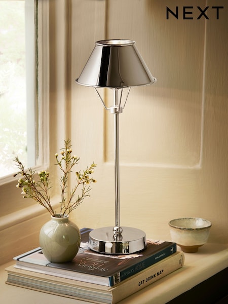 Chrome Hector Rechargeable Large Wireless Table Lamp (D71736) | £48