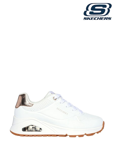 Skechers White Girls Uno Gen1  Trainers (D72239) | £59