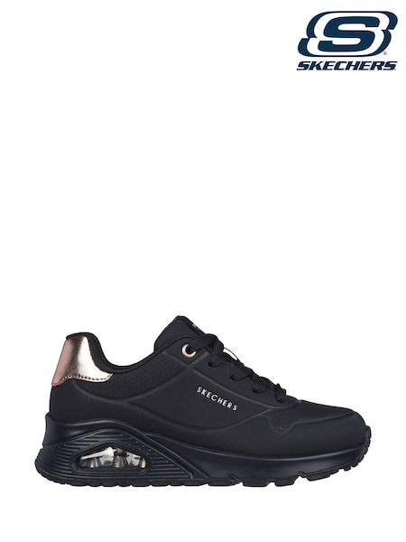 Skechers Black Dark Girls Uno Gen1  Trainers (D72240) | £59