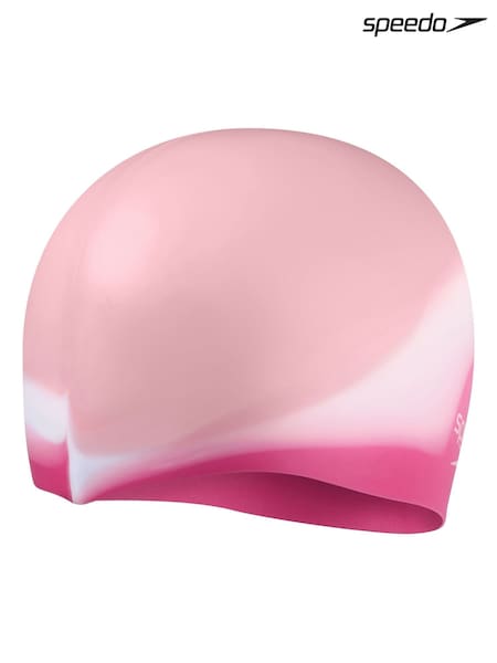 Speedo Pink/White Kids Silicone Swim Cap (D73292) | £11