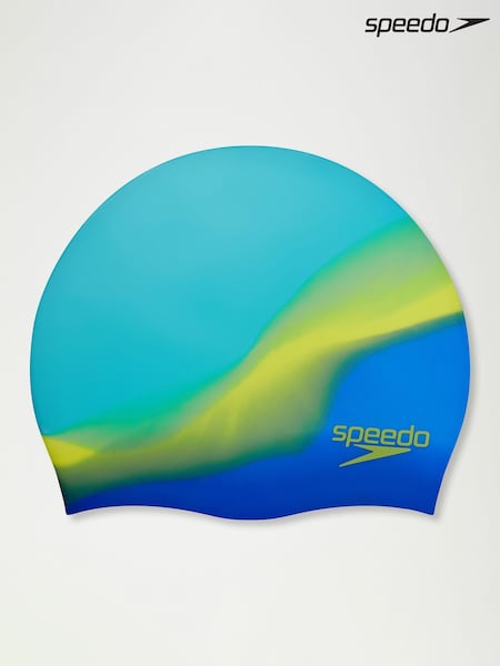 Speedo Blue/Yellow Kids Silicone Swim Cap (D73293) | £11