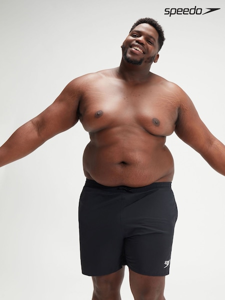 Speedo Black Plus Size Mens Essential 16" Watershorts (D74038) | £22