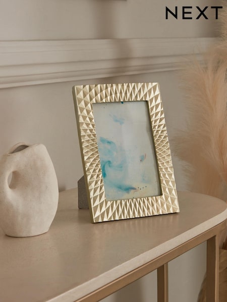 Gold Geometric Photo Frame (D74402) | £12 - £16