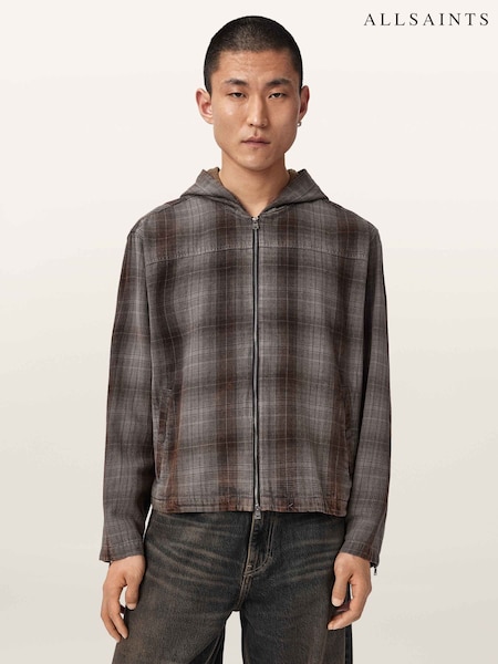 Grey - Regular Allsaints Santo Long Sleeve Shirt