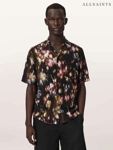 Black - Regular Allsaints Wildflower Short Sleeve Shirt