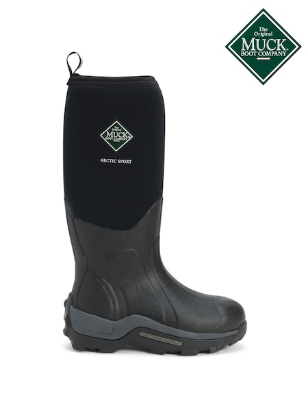 Muck Boots Black Arctic Sport Pull On Wellington Boots (D76651) | £130