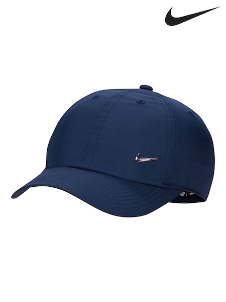 Nike Blue Dri-FIT Kids Club Unstructured Metal Swoosh Cap (D77182) | £18