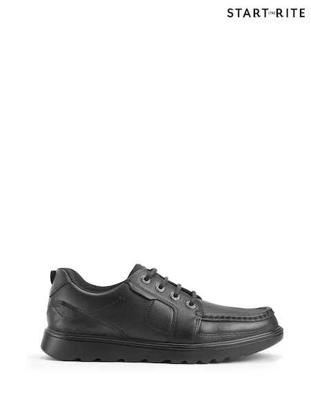 Start Rite Cadet Black Leather Lace Up School Shoes (D77735) | £62