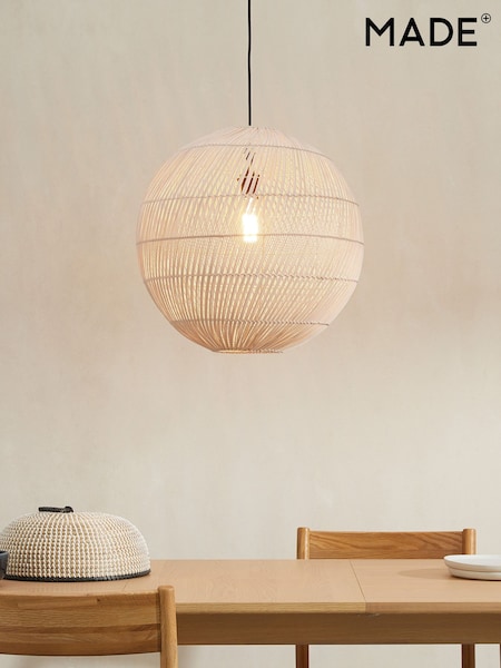 MADE.COM Natural Rattan Java Round Lamp Shade (D78418) | £119