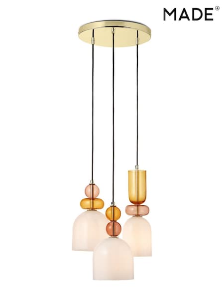 MADE.COM Pink Multi Whitney Cluster Pendant Lamp (D78429) | £199