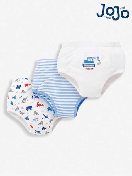 JoJo Maman Bébé White 3-Pack Training Pants (D78622) | £16
