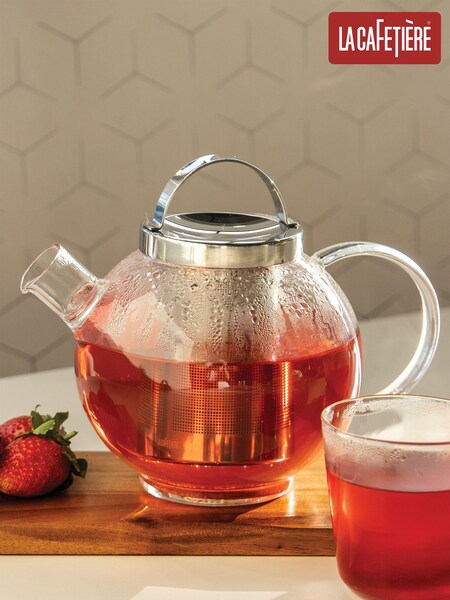 La Cafetière Silver Glass 1 Litre Darjeeling Teapot (D78681) | £38