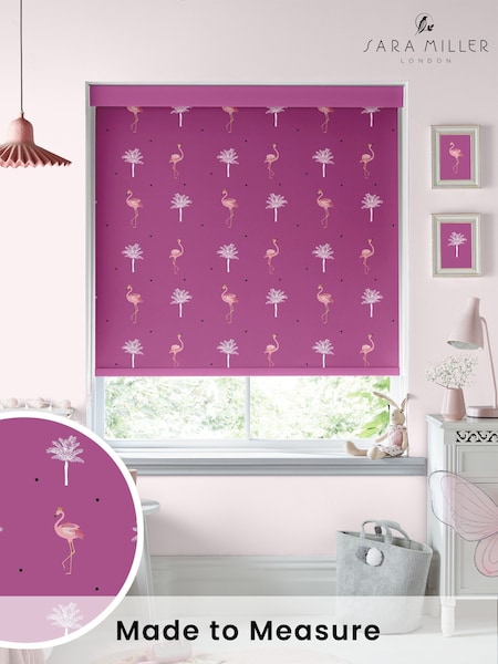 Sara Miller Pink Flamingo Made to Measue Roller Blinds (D79450) | £58