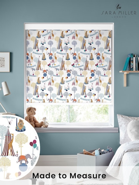Sara Miller White Circus Made to Measure Roller Blinds (D79451) | £58