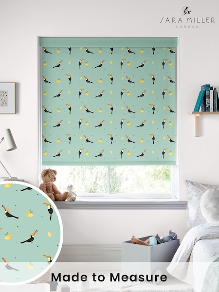 Sara Miller Aqua Toucans Made to Measure Roller Blinds (D79454) | £58