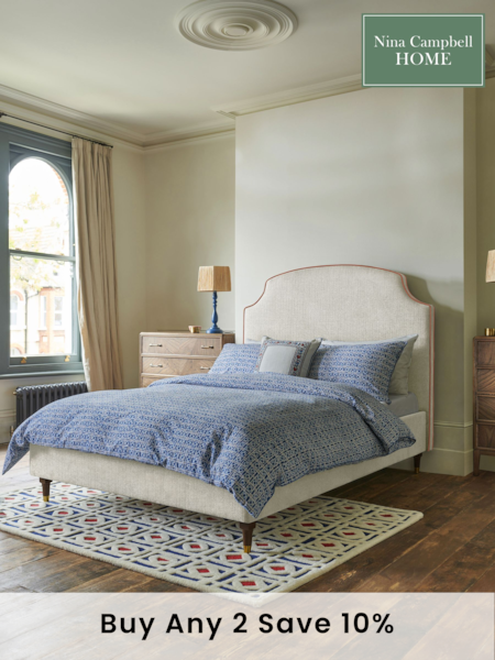 Nina Campbell Clabon Natural Lowndes Bed Upholstered (D79558) | £550 - £750