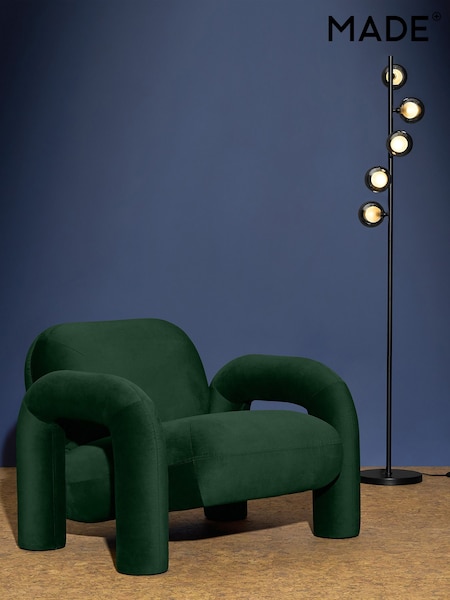 MADE.COM Smoke Grey Masako Floor Lamp (D79627) | £199